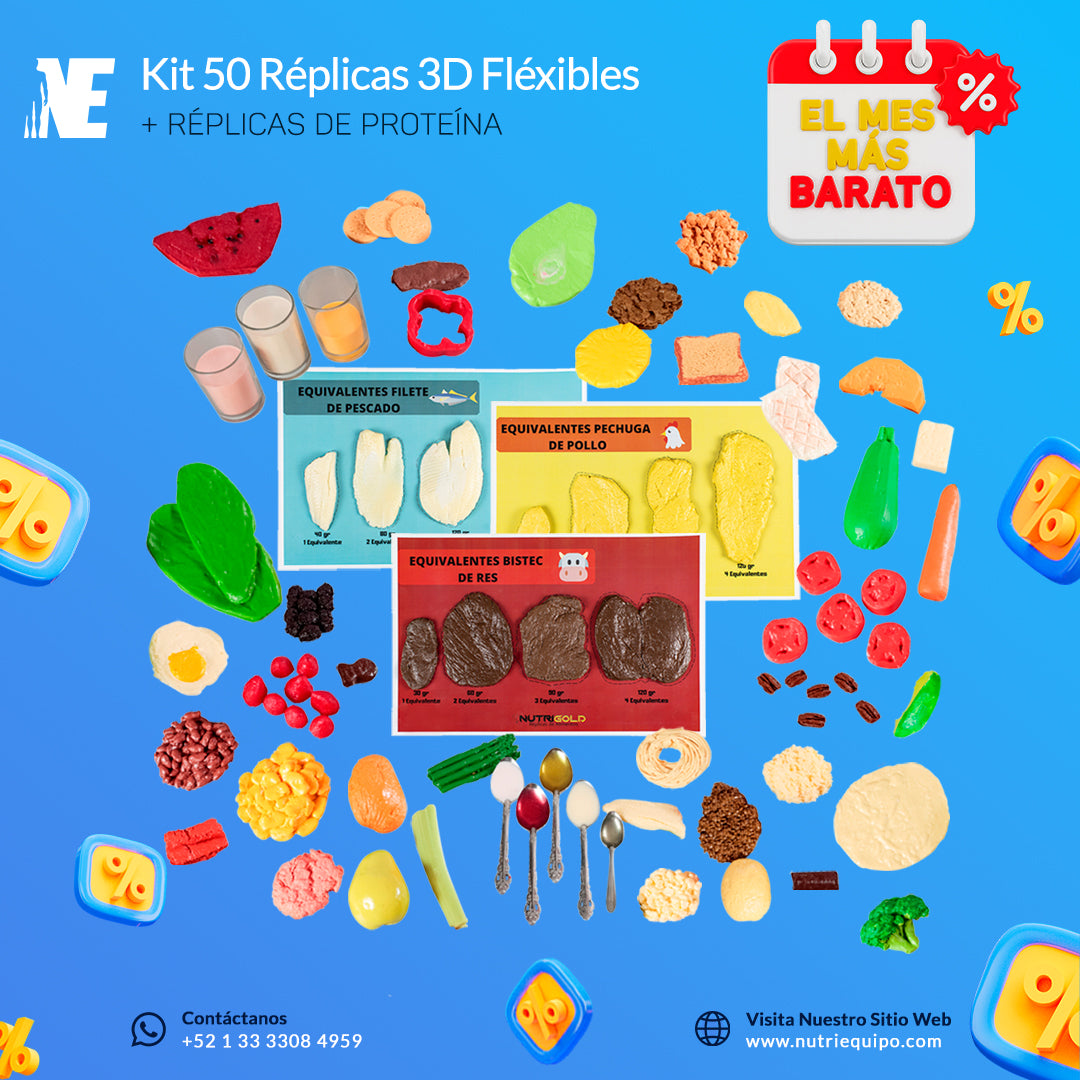 Kit Educativo Réplicas de Alimentos Flexibles