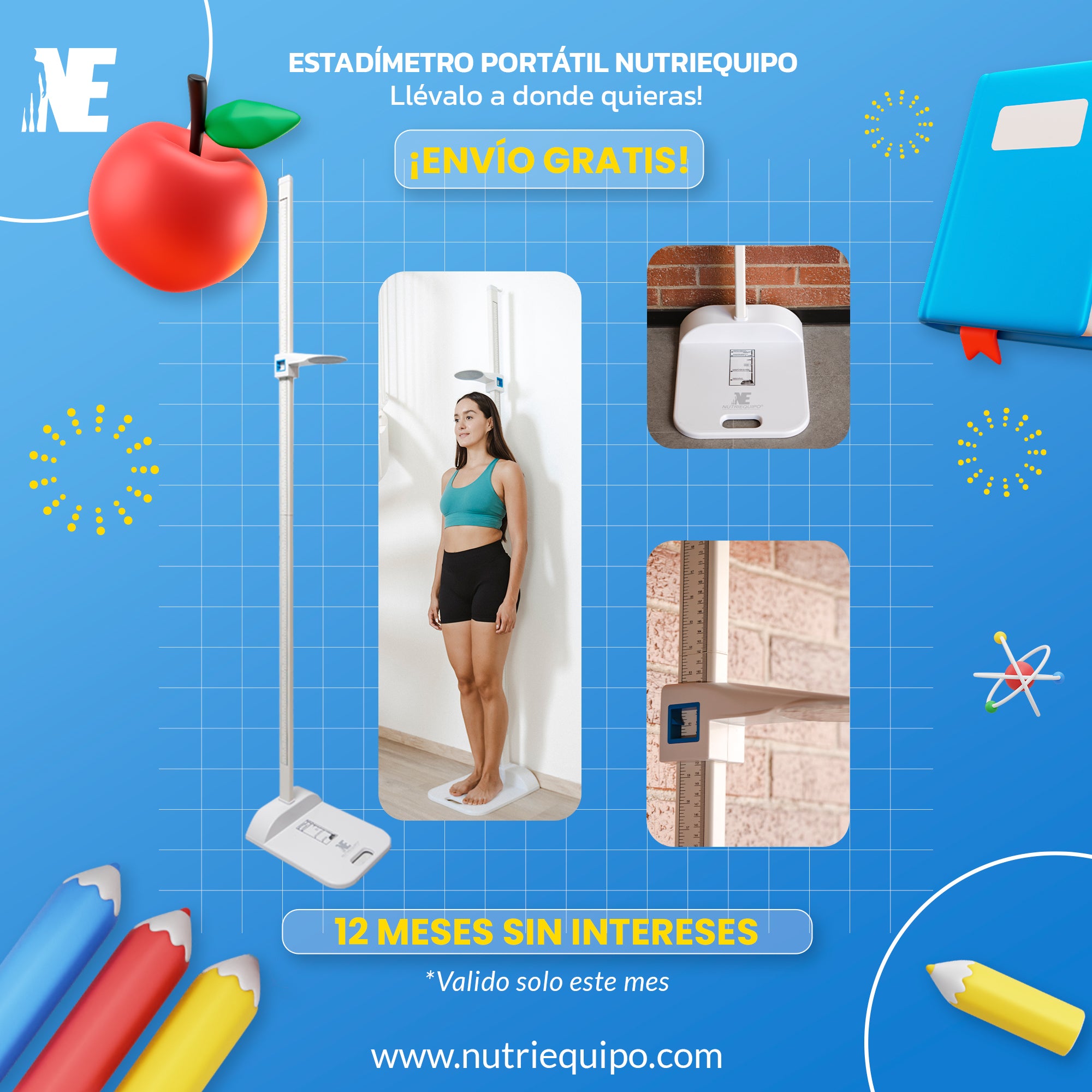 Estadímetro Portátil Armable Nutriequipo