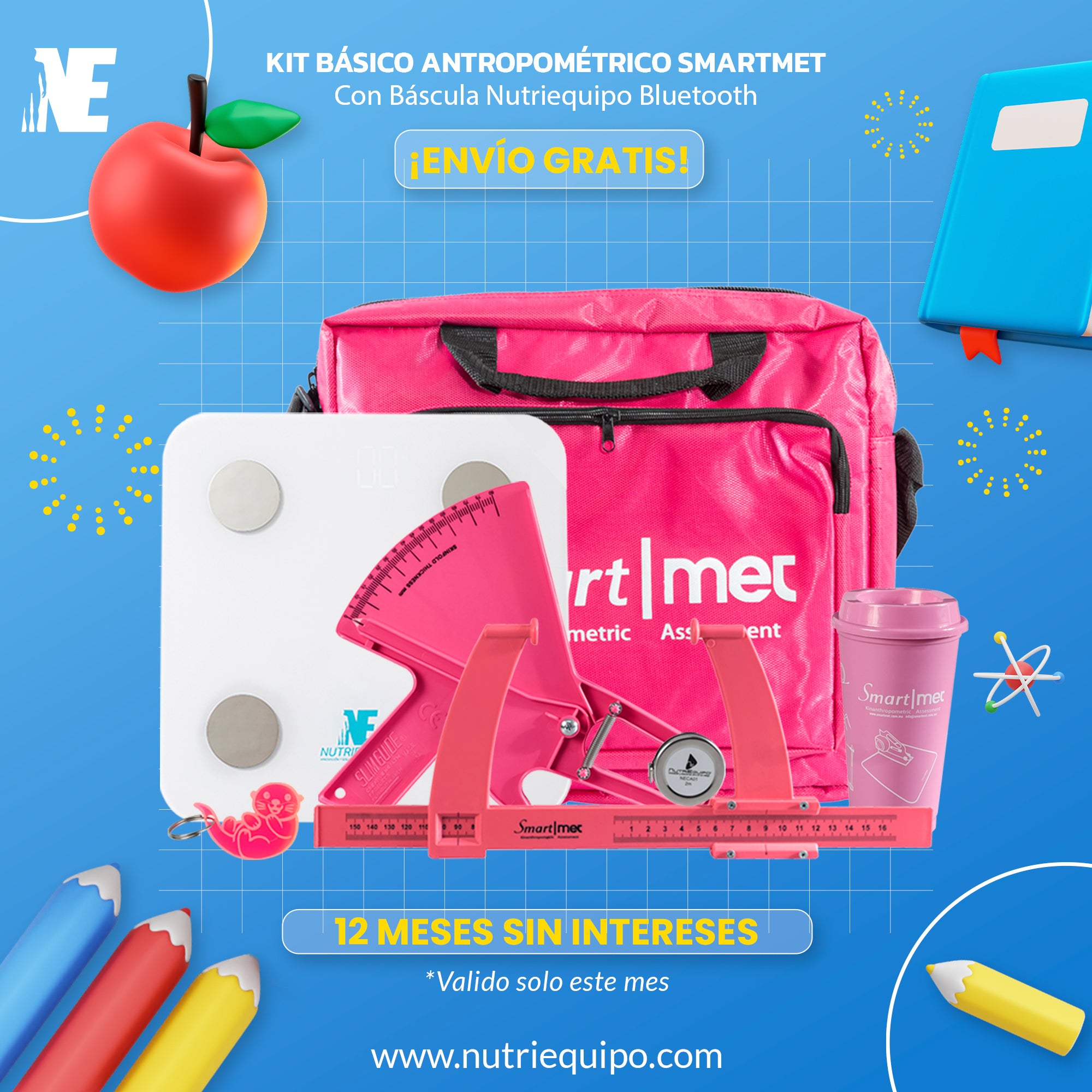 Kit Completo de Medición Antropométrica Nutriequipo