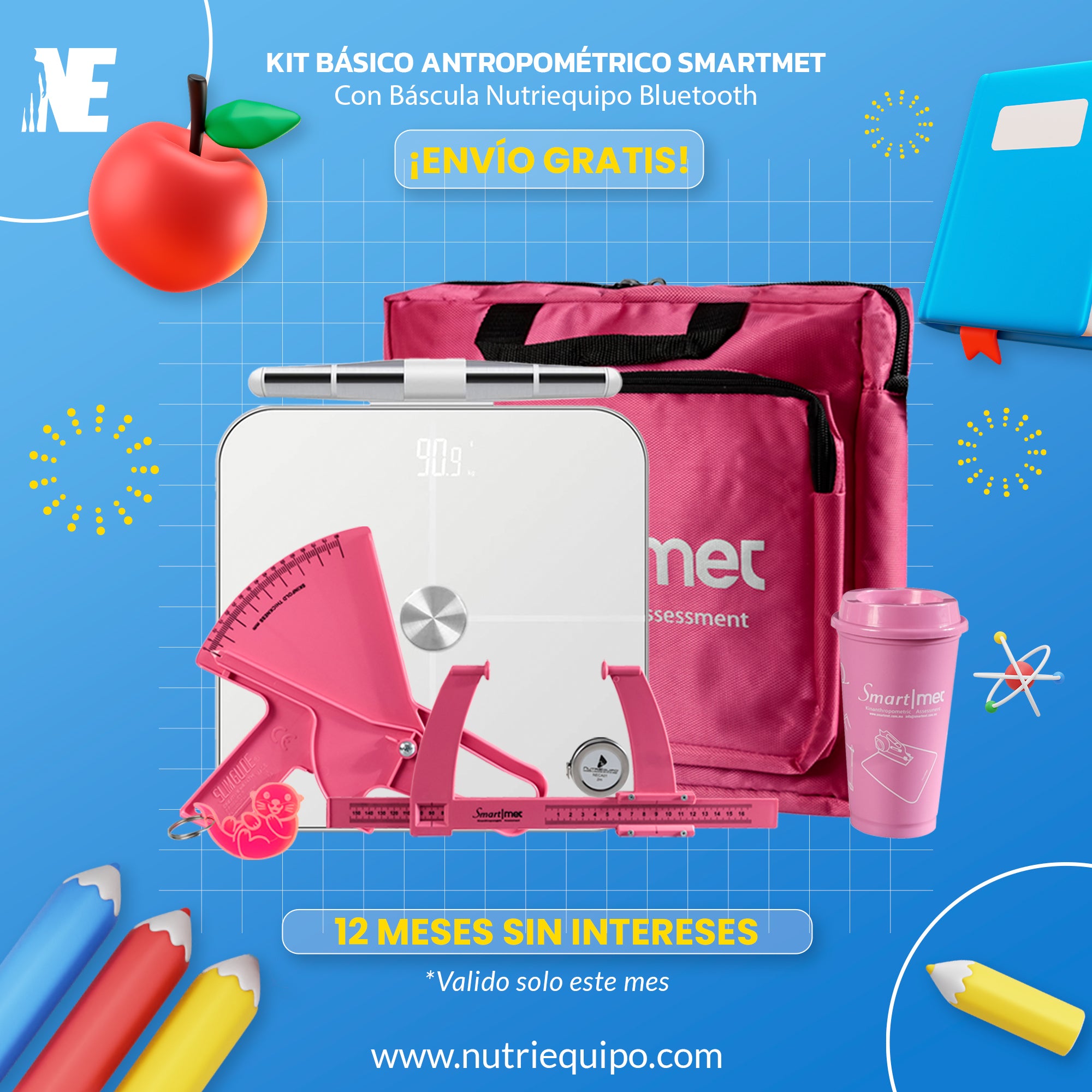 Kit Avanzado SmartMet con Báscula Segmental Bluetooth y Maletín 🎯
