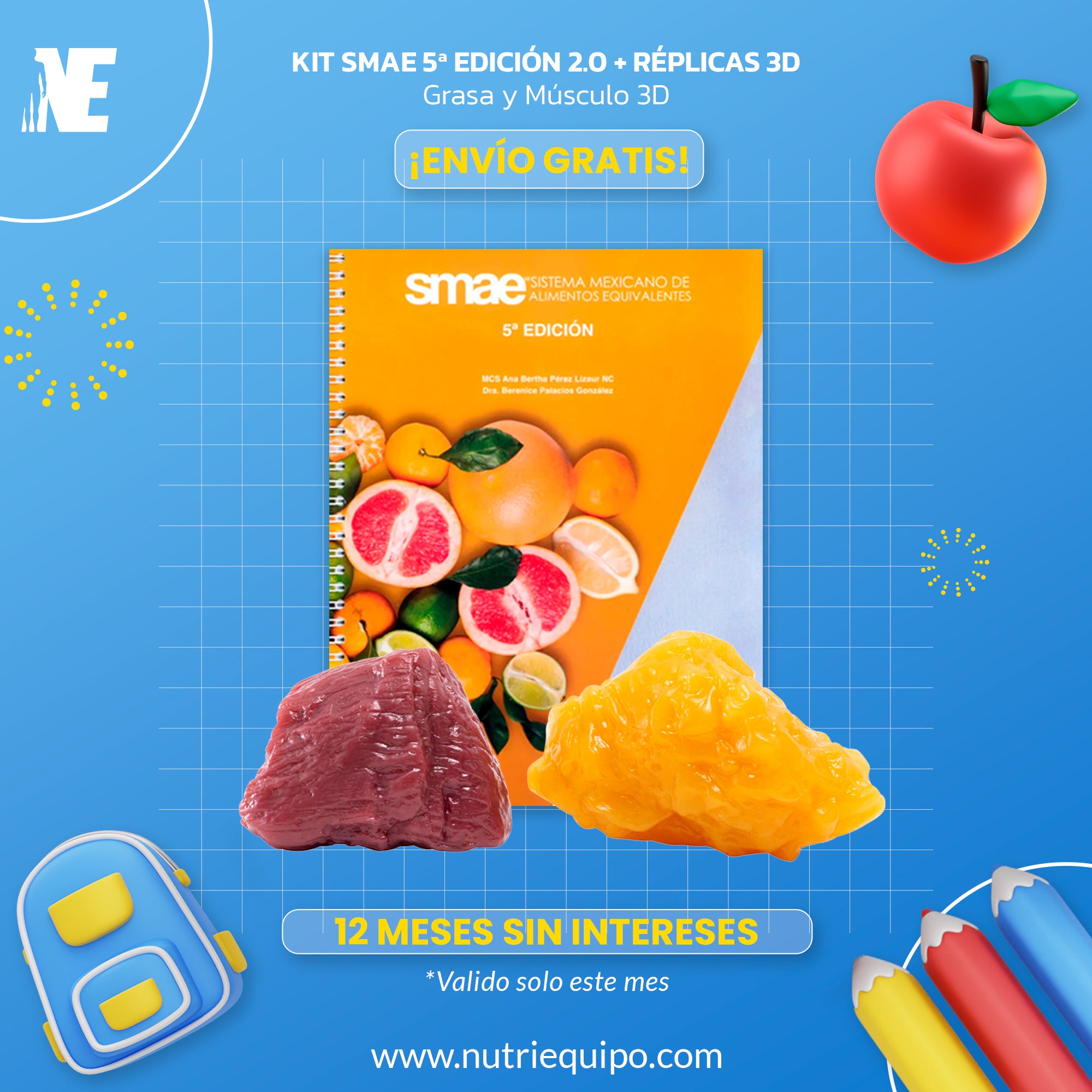 Kit Educativo de Smae 5a Edición 2.0 y Réplicas Anatómicas