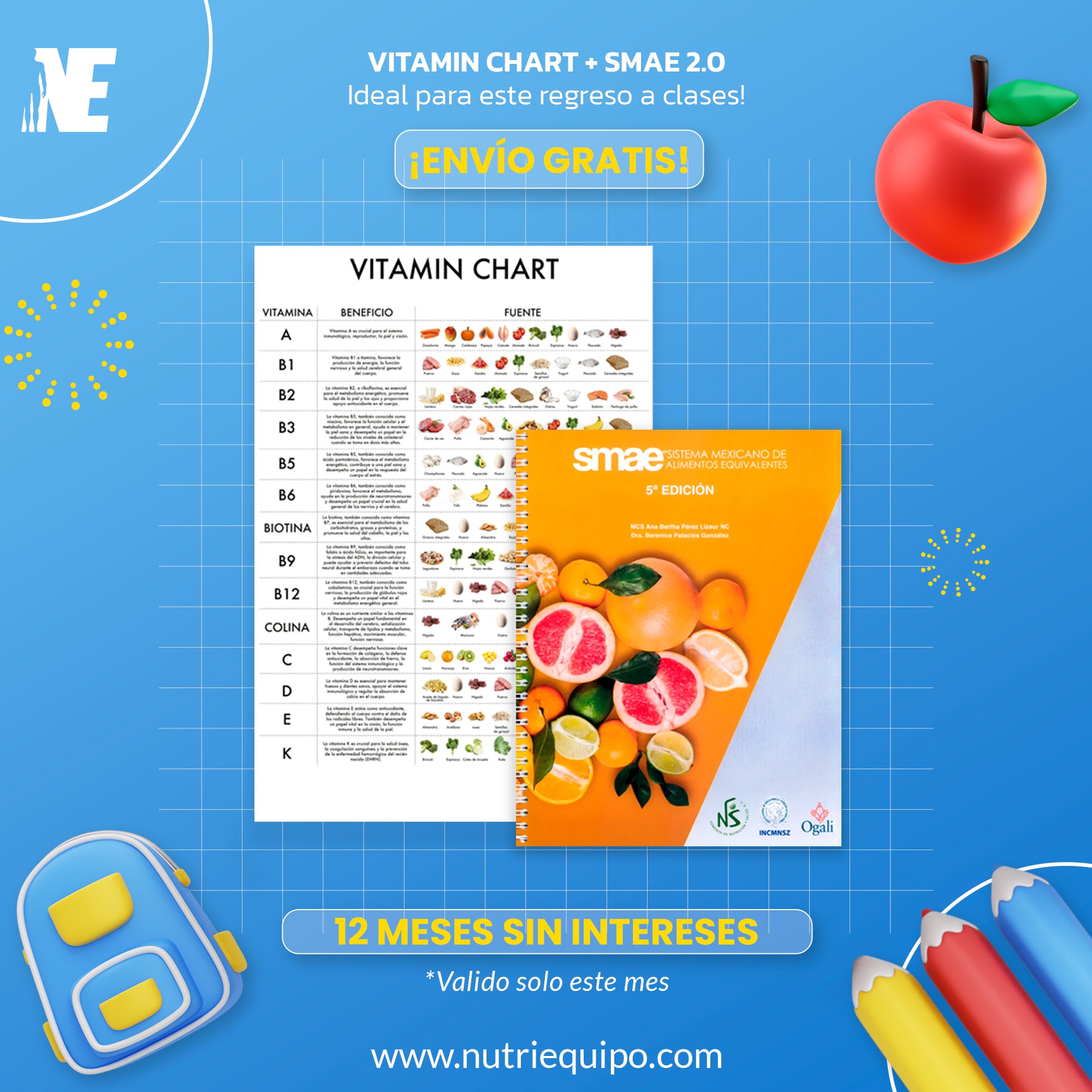 Vitamin Chart Nutriequipo + smae 5a Edición 2.0